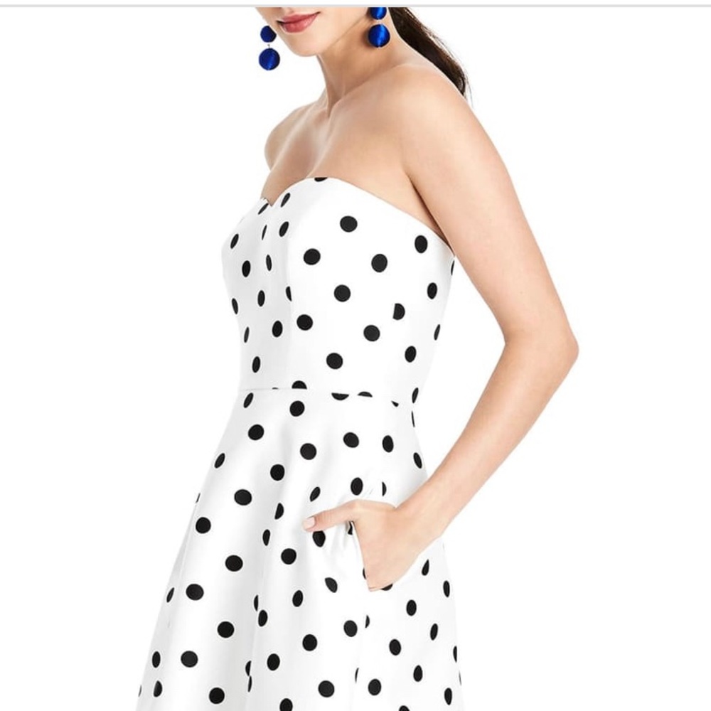 Alfred Sung Polka Dot Floor-length Gown